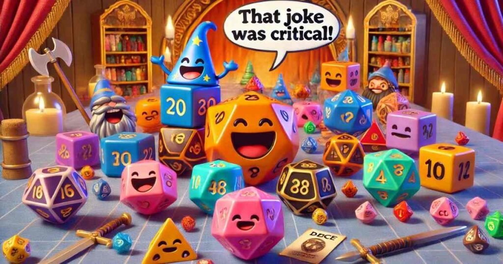 Rolling with Laughter DnD Dice Puns